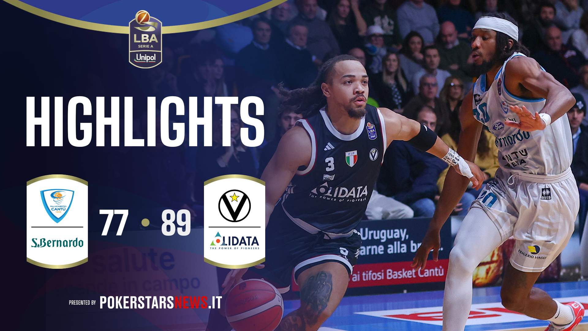 immagine - Acqua S. Bernardo Cantù - Virtus Olidata Bologna | PokerstarsNews Highlights Serie A Unipol 2025/2026
